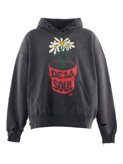 X De La Soul Distressed Graphic Hoodie