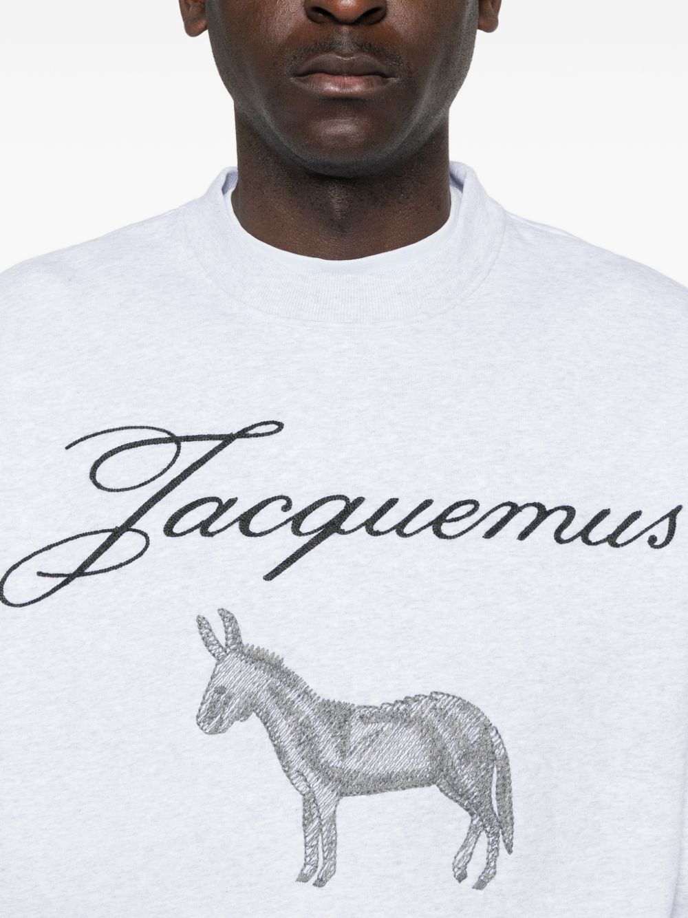 graphic-print jacquard sweatshirt