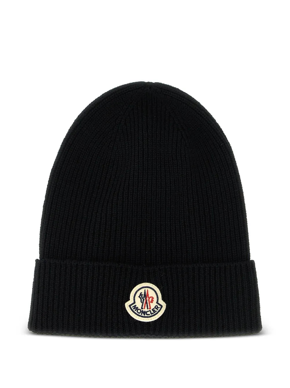 ribbed logo-patch beanie