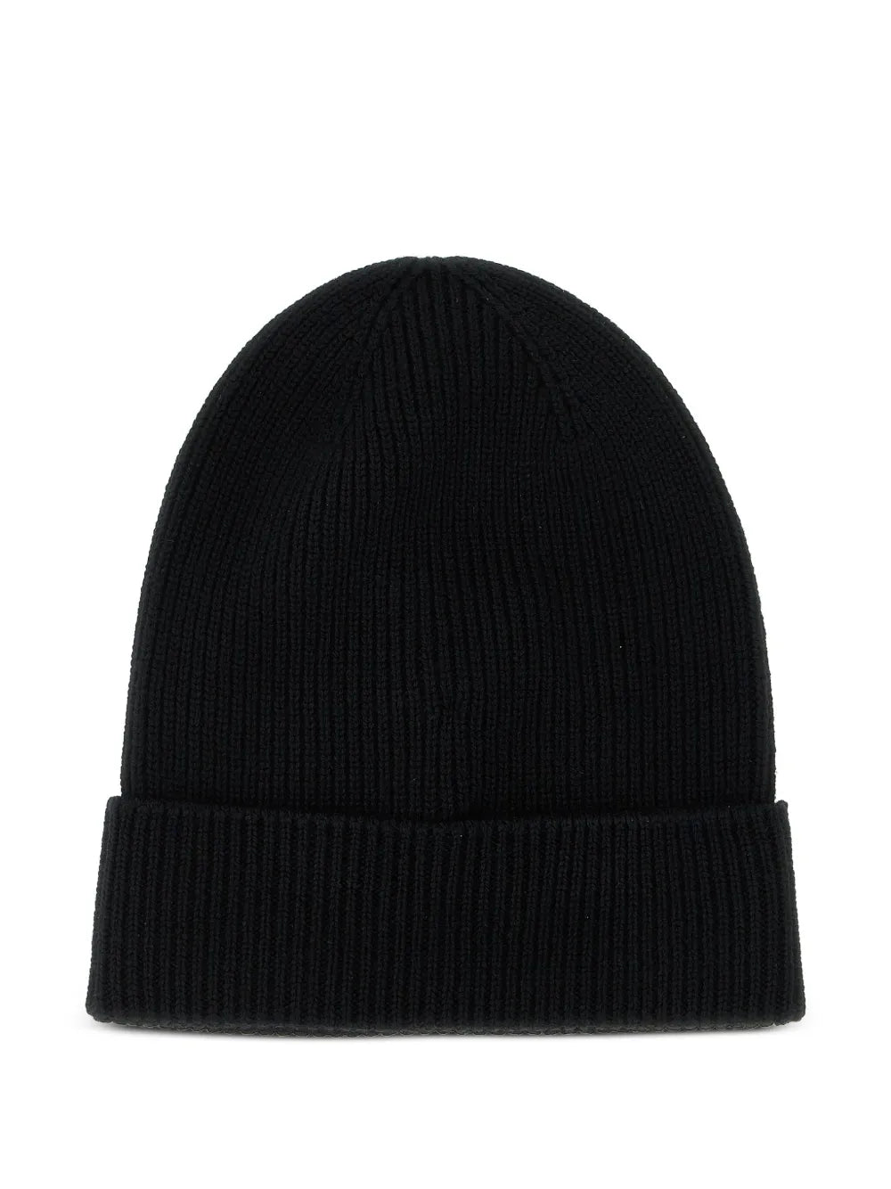 ribbed logo-patch beanie