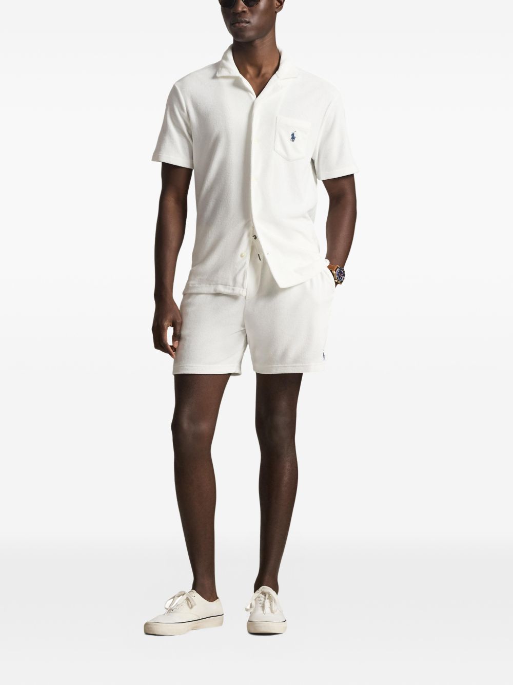 drawstring-waist shorts