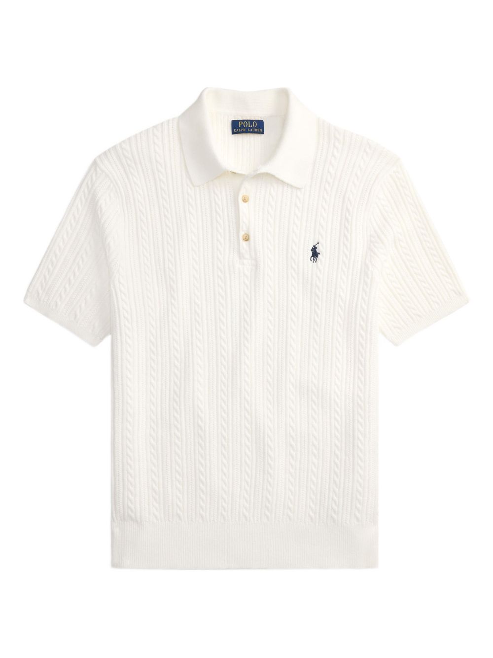cable-knit polo shirt