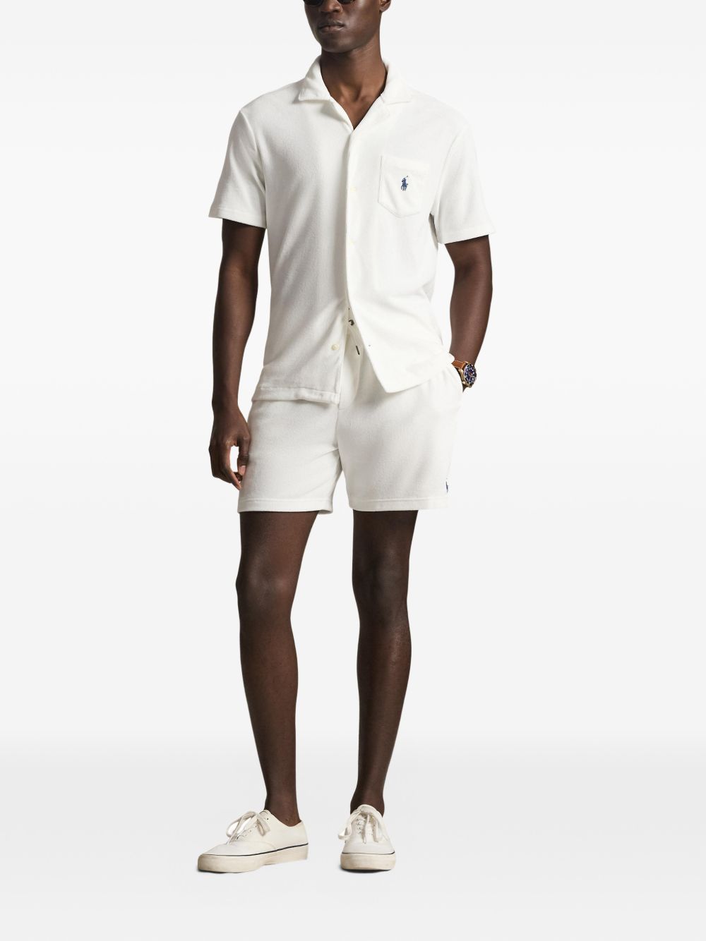 logo-embroidered shirt