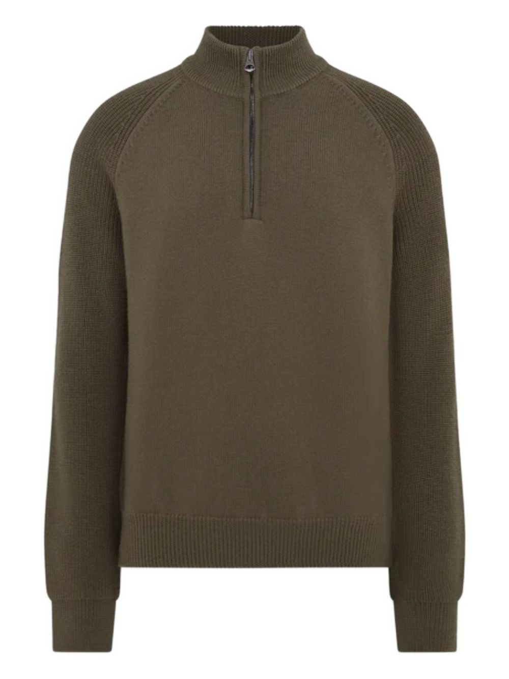 zip raglan sleeve knitwear