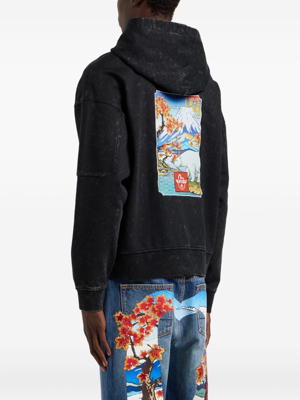 x Evisu graphic-print hoodie