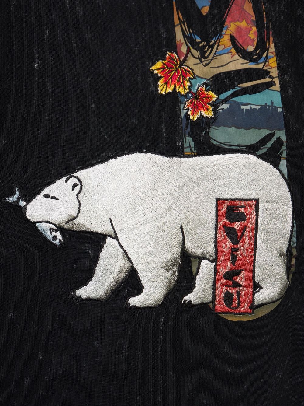 x Evisu embroidered-detail T-shirt