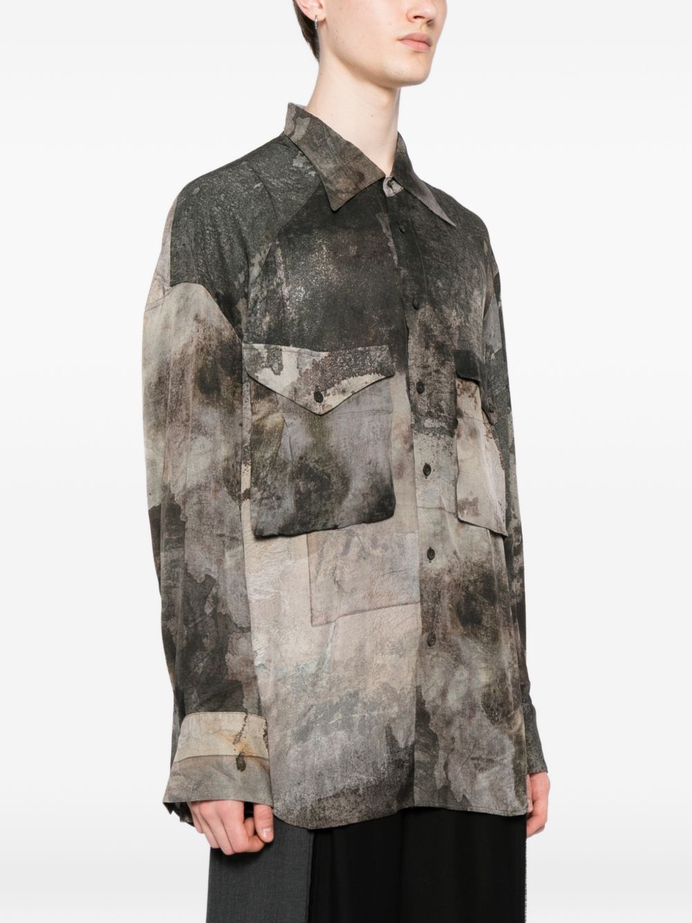 digital print silk shirt