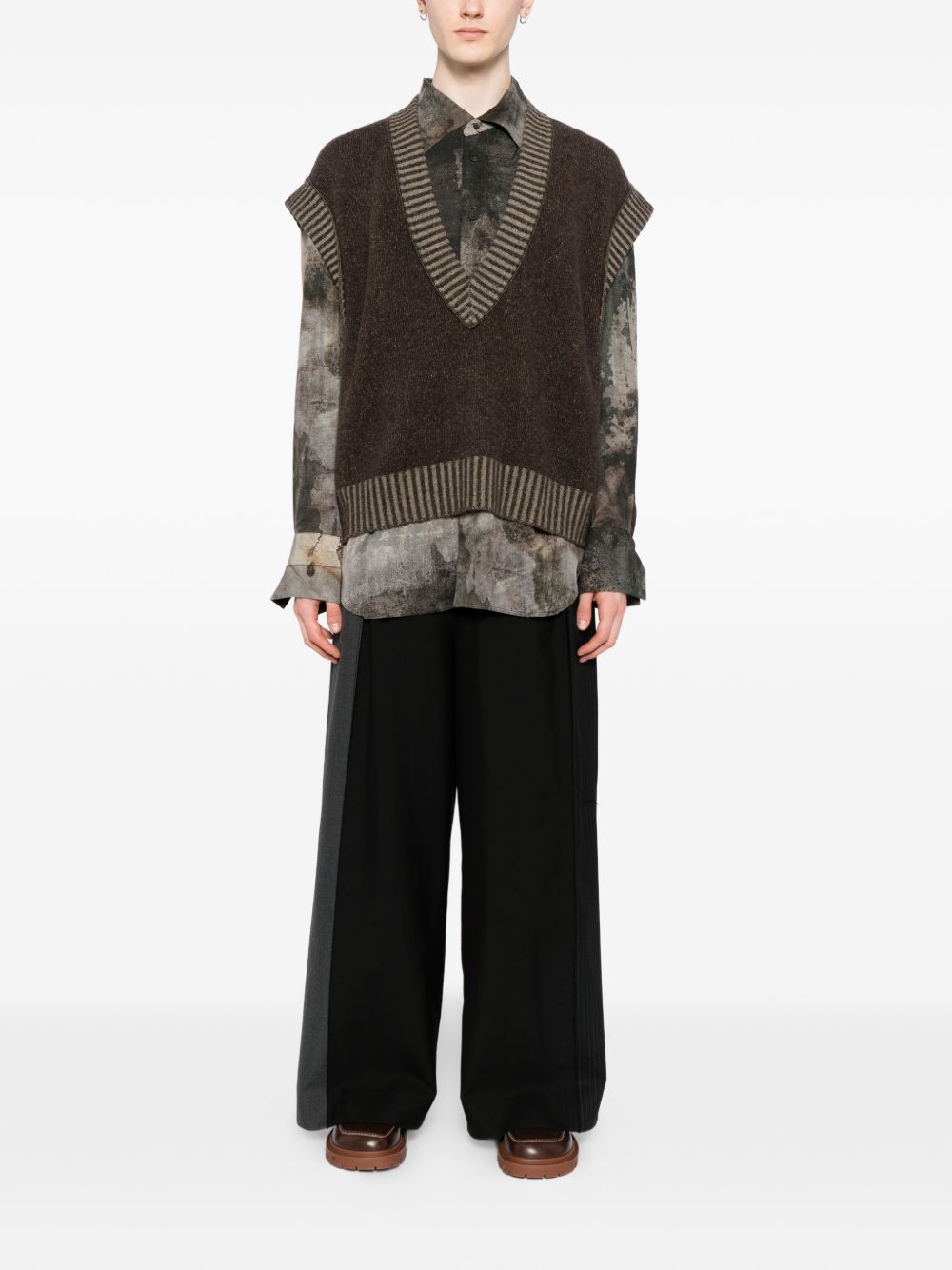 sleeveless v-neck vest