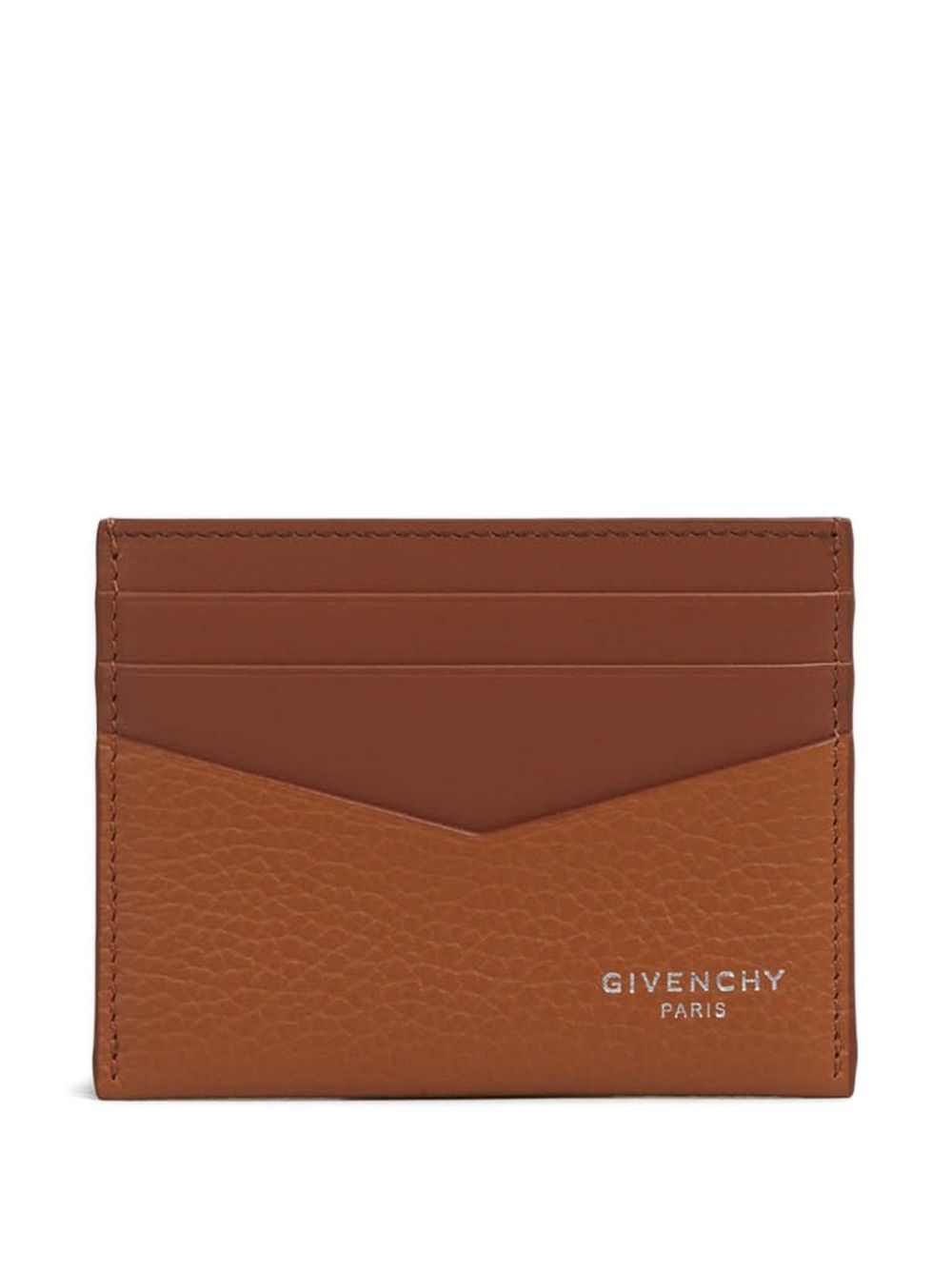 grained-leather card holder