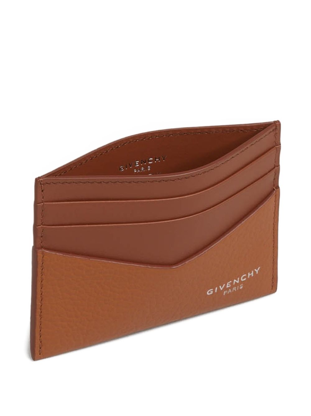 grained-leather card holder