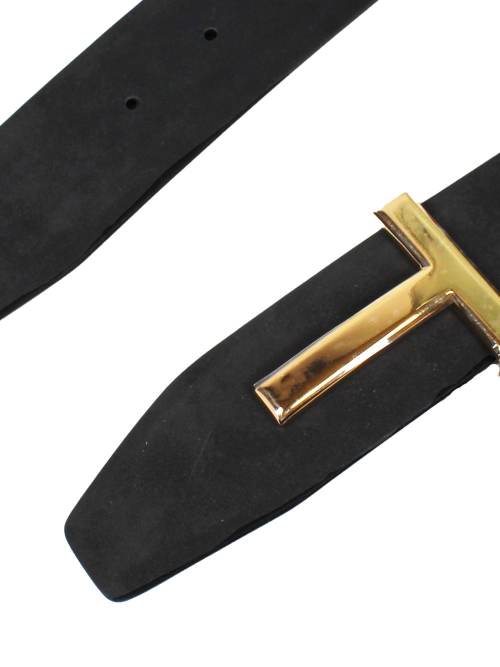 T-buckle leather belt