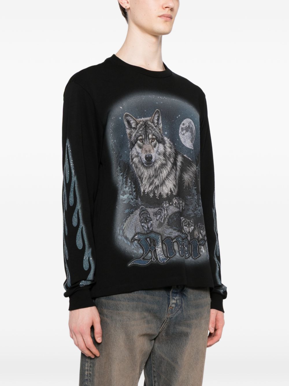 crystal-embellished T-shirt