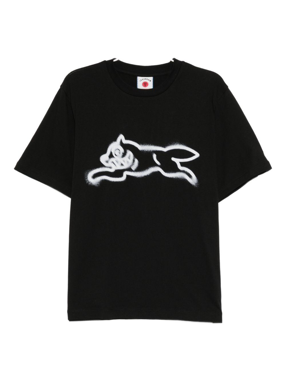 spray paint running dog T-shirt