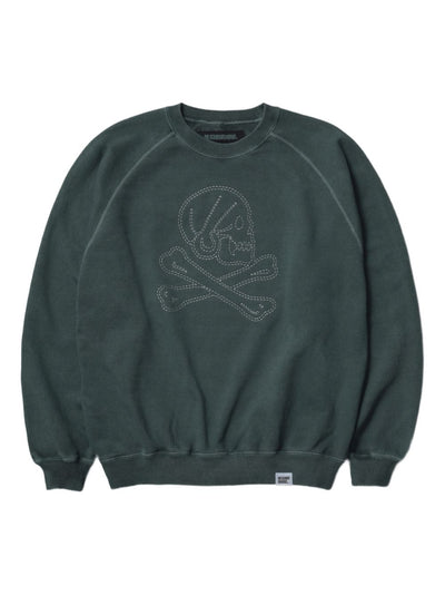 Skull-Embroidered Sweatshirt