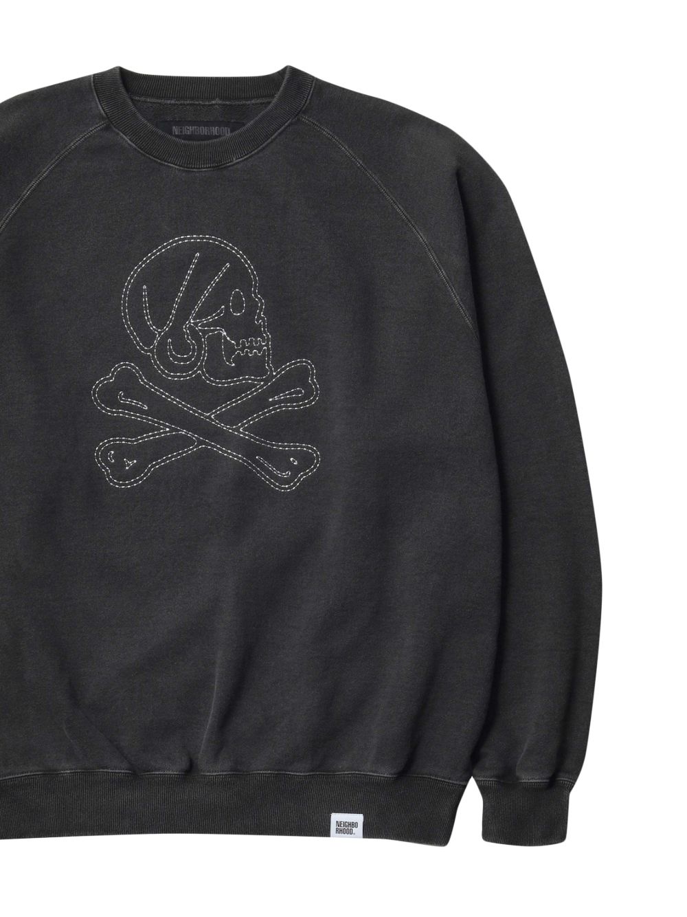 skull-embroidered sweatshirt