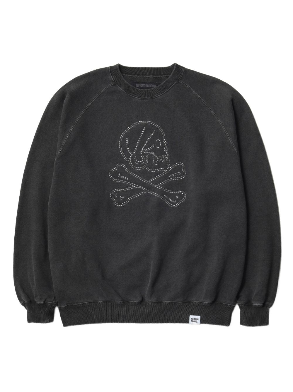skull-embroidered sweatshirt