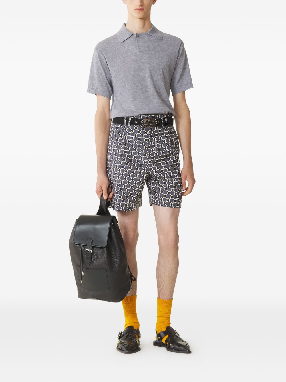 buttoned polo shirt