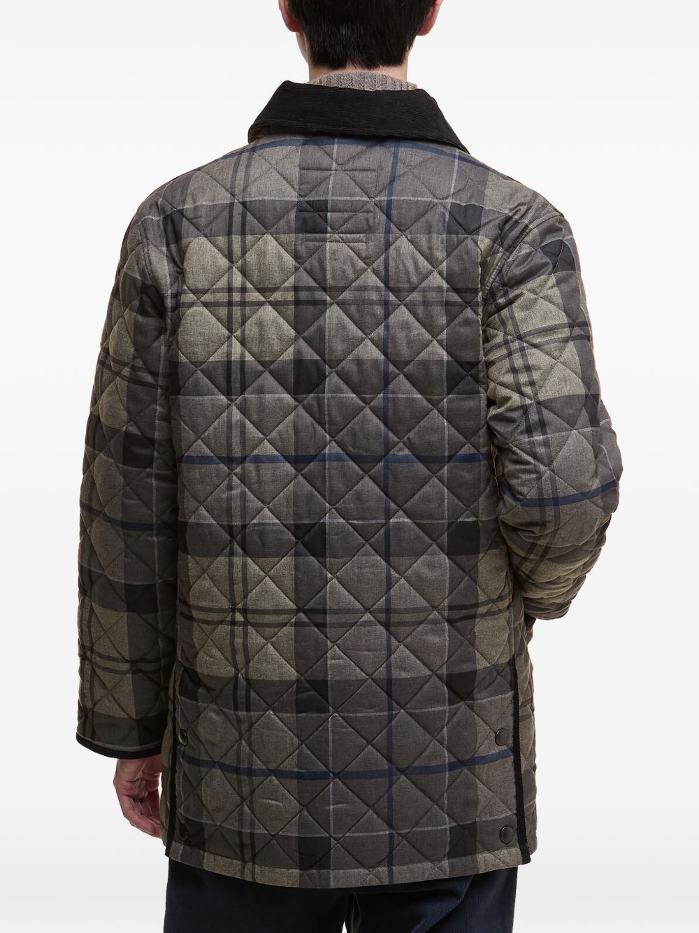 tartan quilted jacket