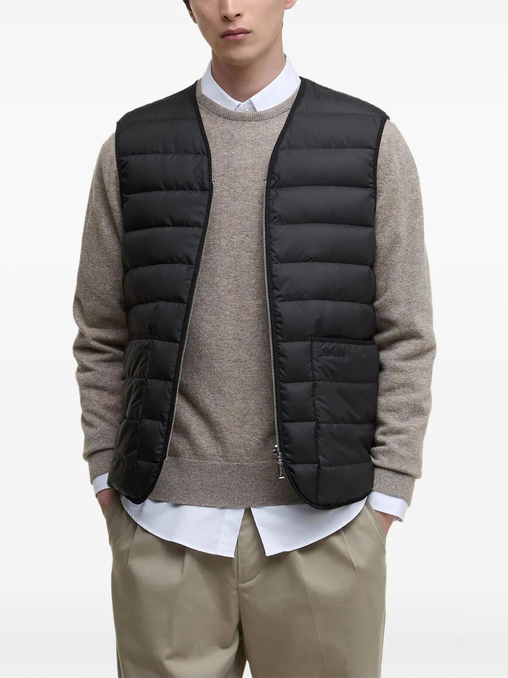 zip quilted jacket
