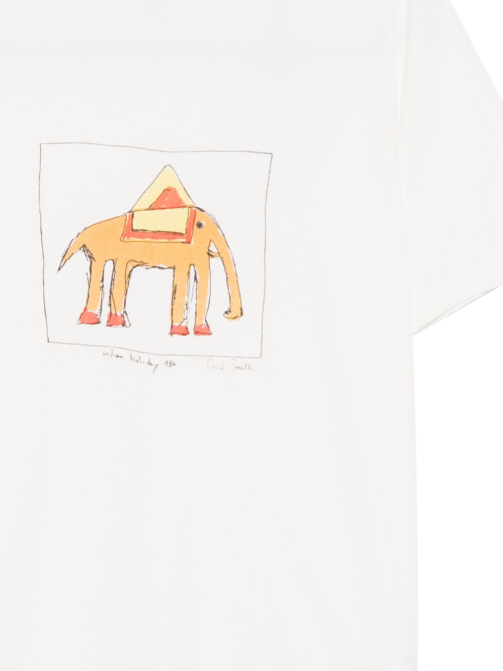 elephant-print T-shirt