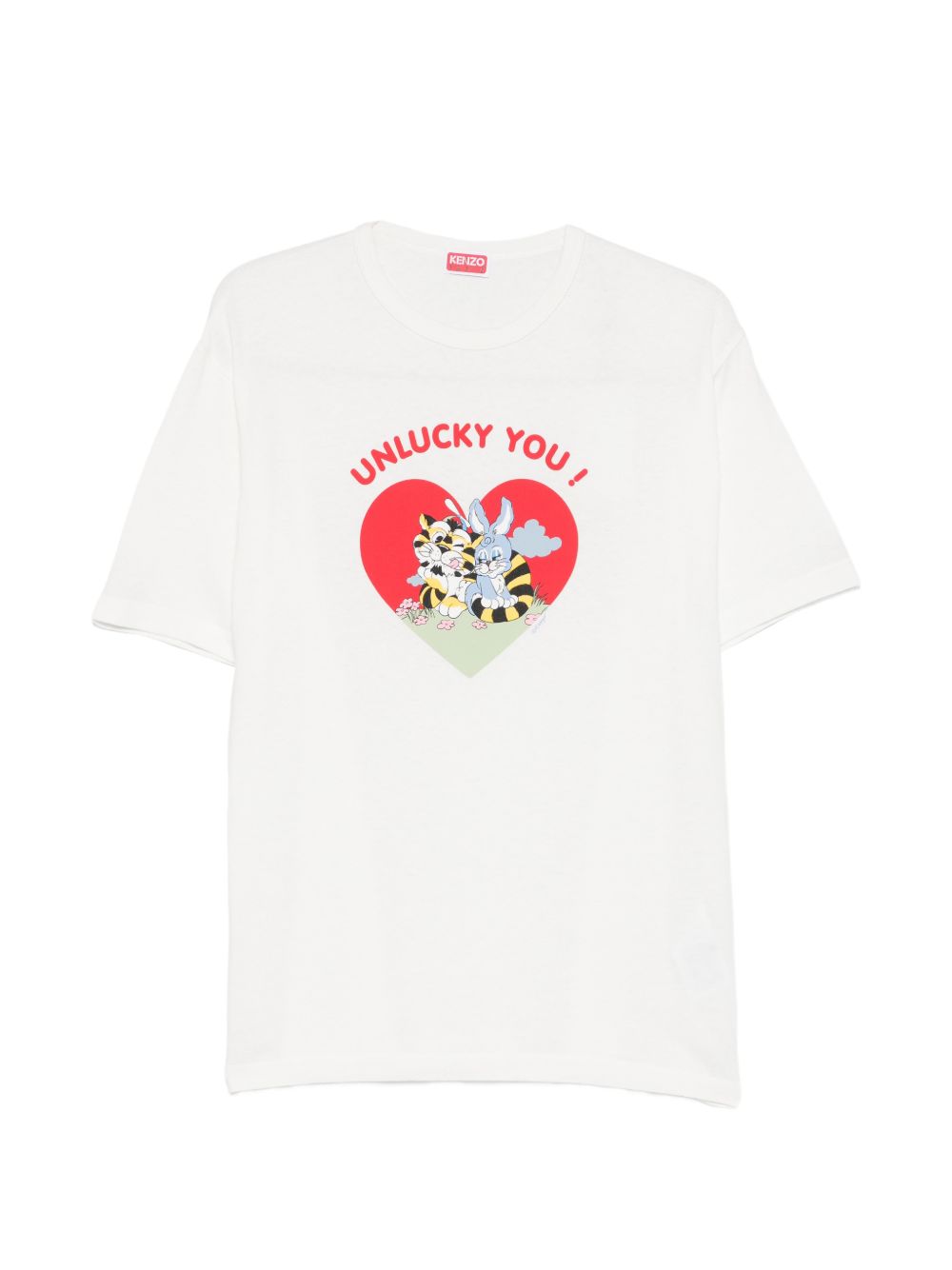 heart-print T-shirt