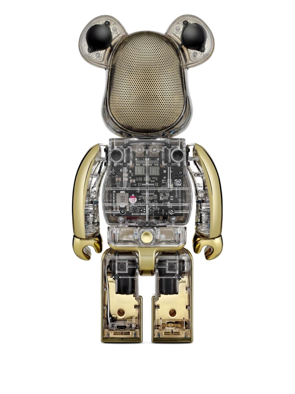Bearbrick Audio Chrome Gold Edition metallic ear speaker