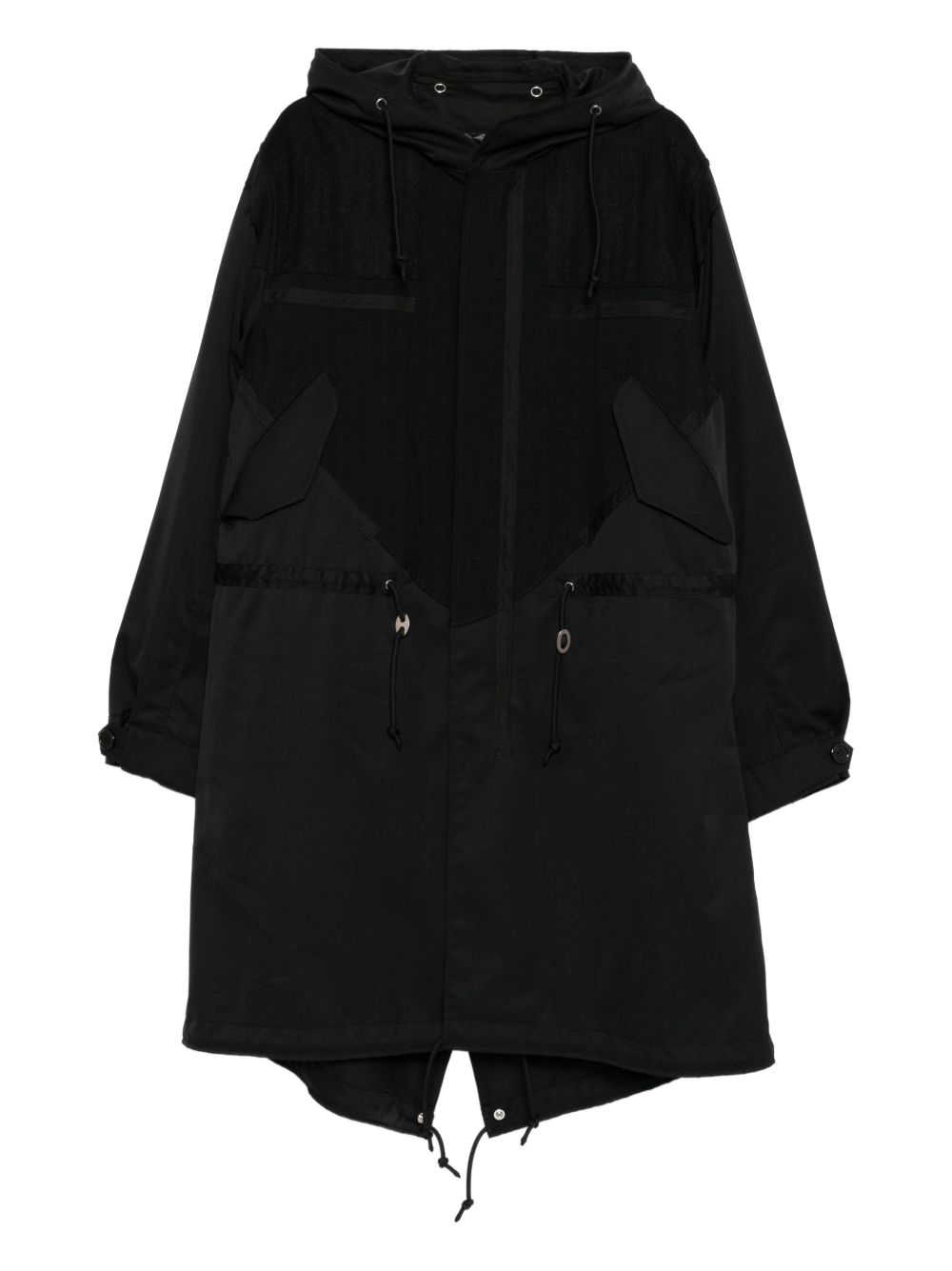 drawstring hooded coat