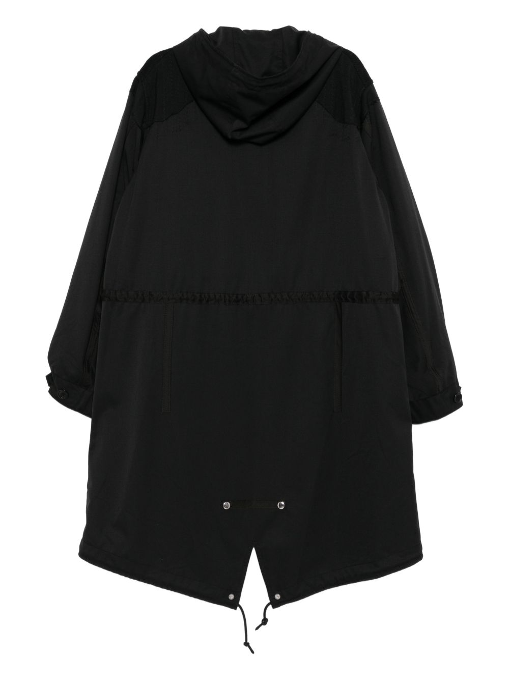 drawstring hooded coat