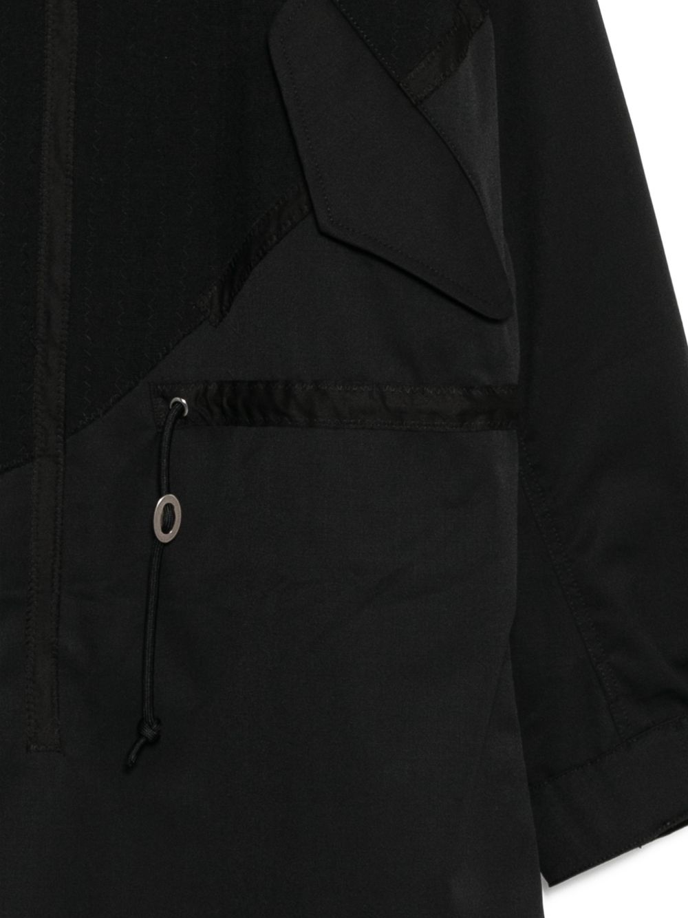 drawstring hooded coat