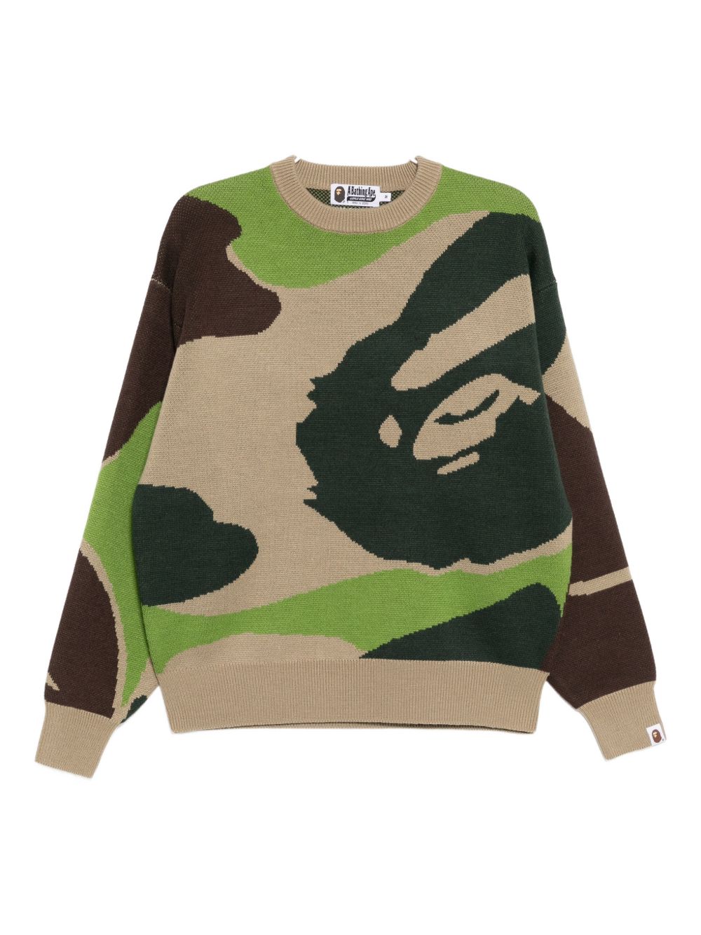 camouflage-print jumper