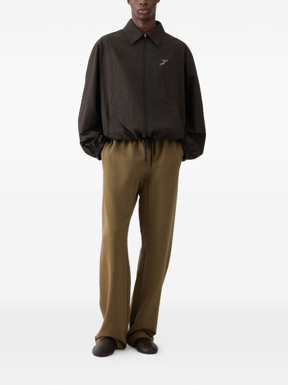 elasticated jogging track pants
