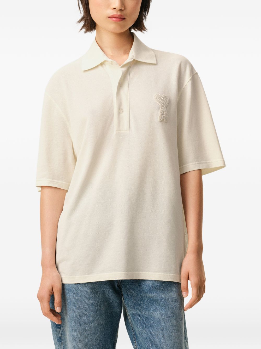 Ami De Coeur logo-patch polo shirt
