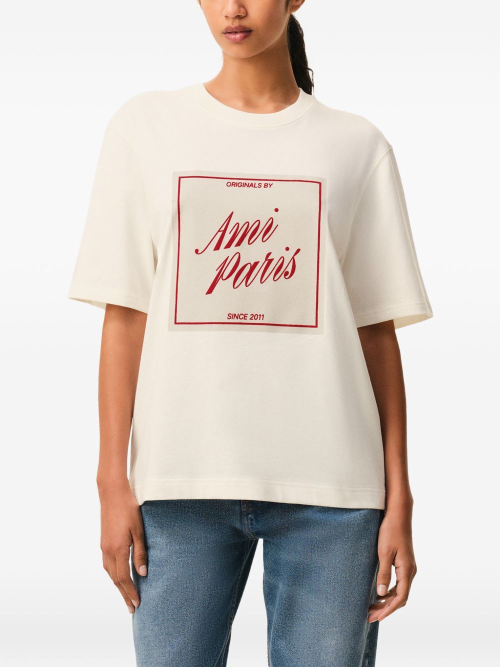 heritage print heart T-shirt