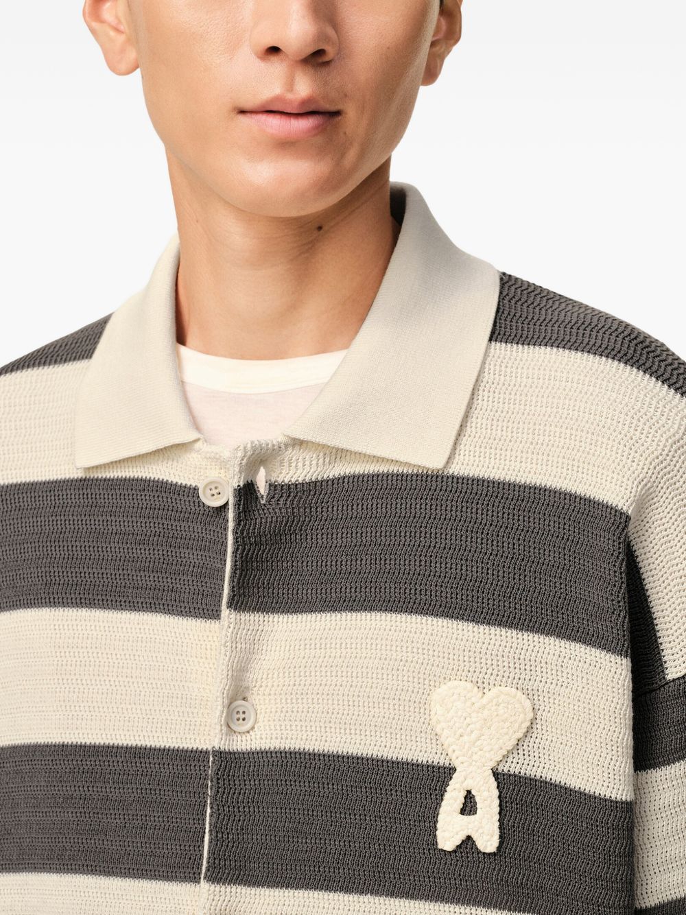 Ami De Coeur heart patch cardigan