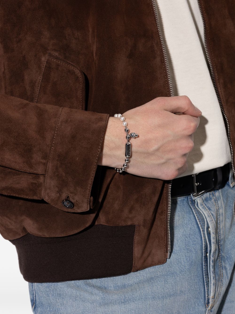 skull pearl bracelet