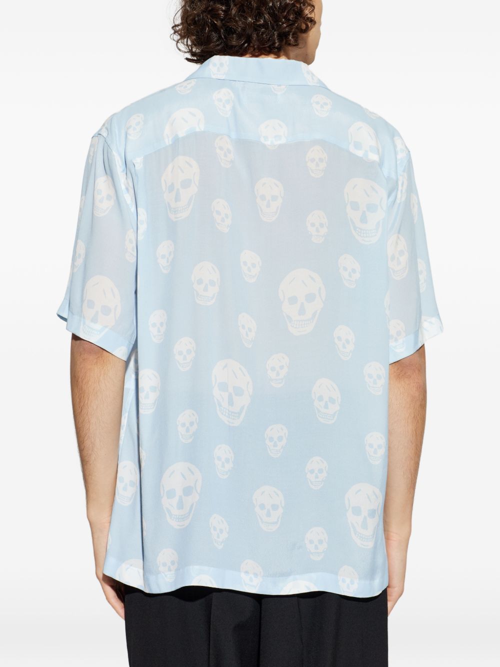 skull-pattern shirt
