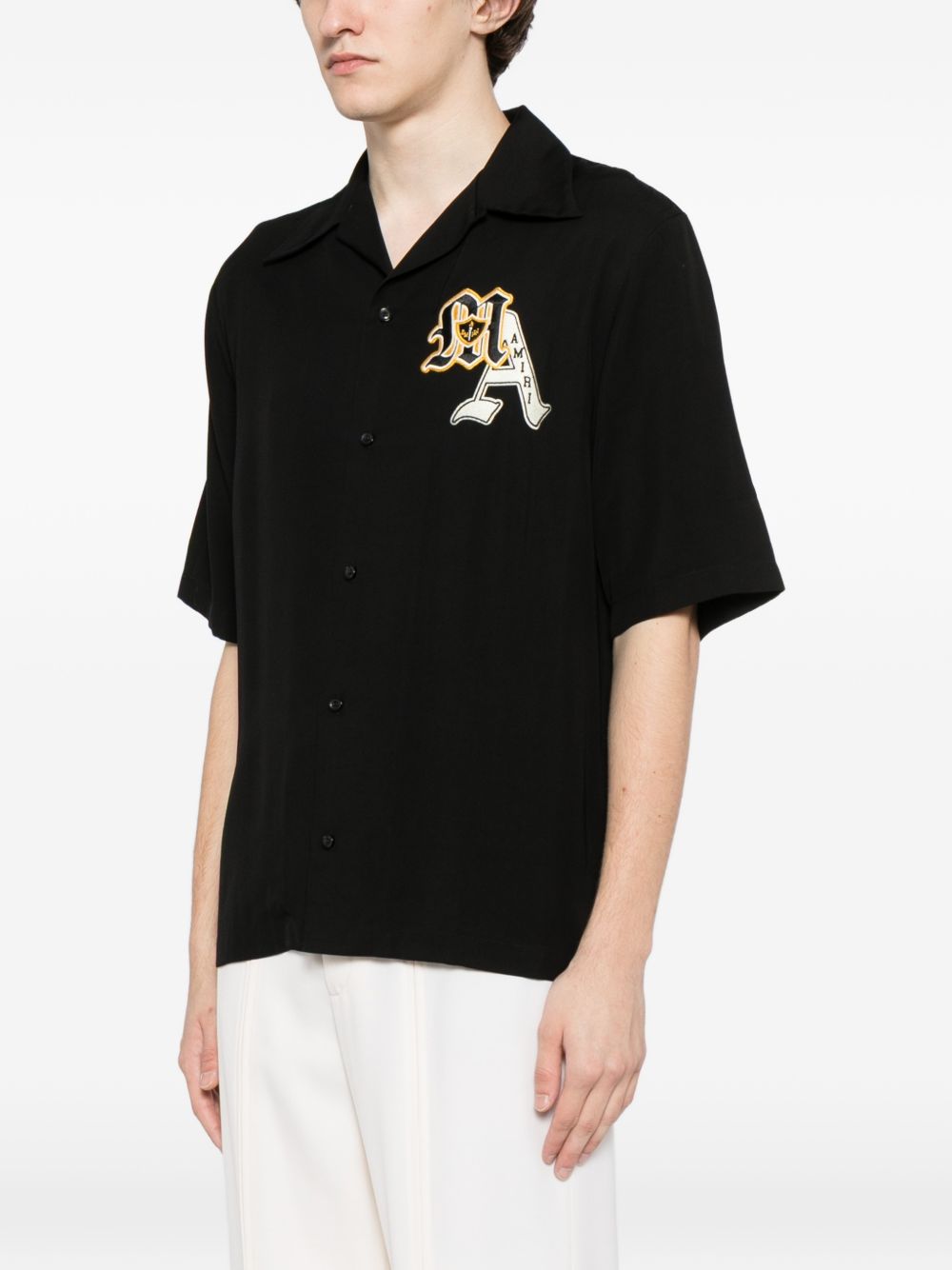 varsity-patch shirt