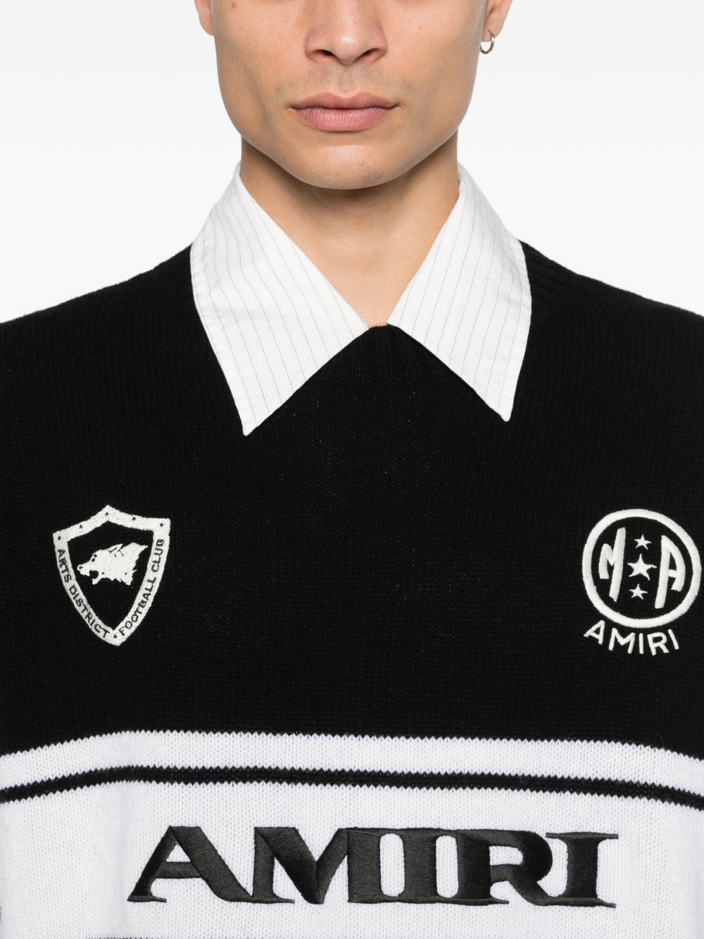logo stripe sweater