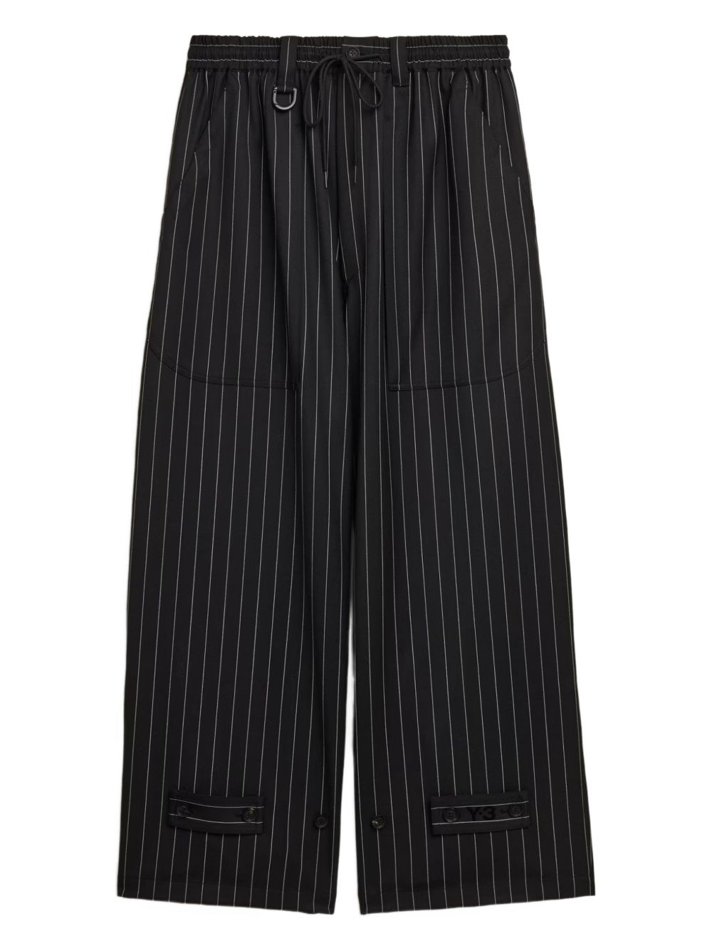 pinstripe drawstring trousers