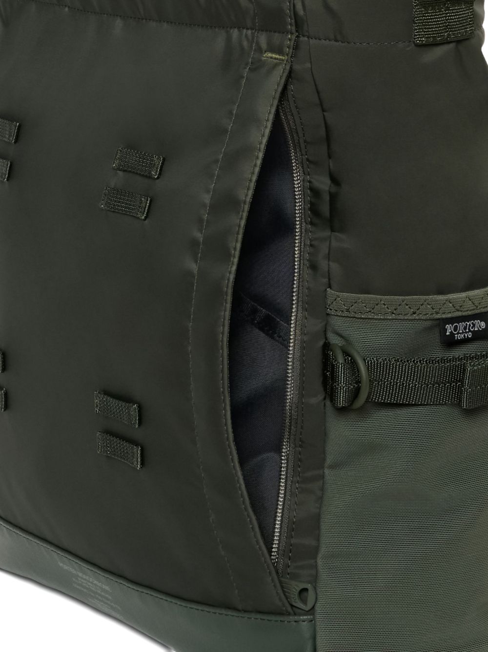 appliqué top handle tote bag