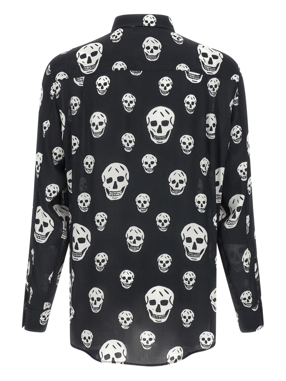 skull-print shirt