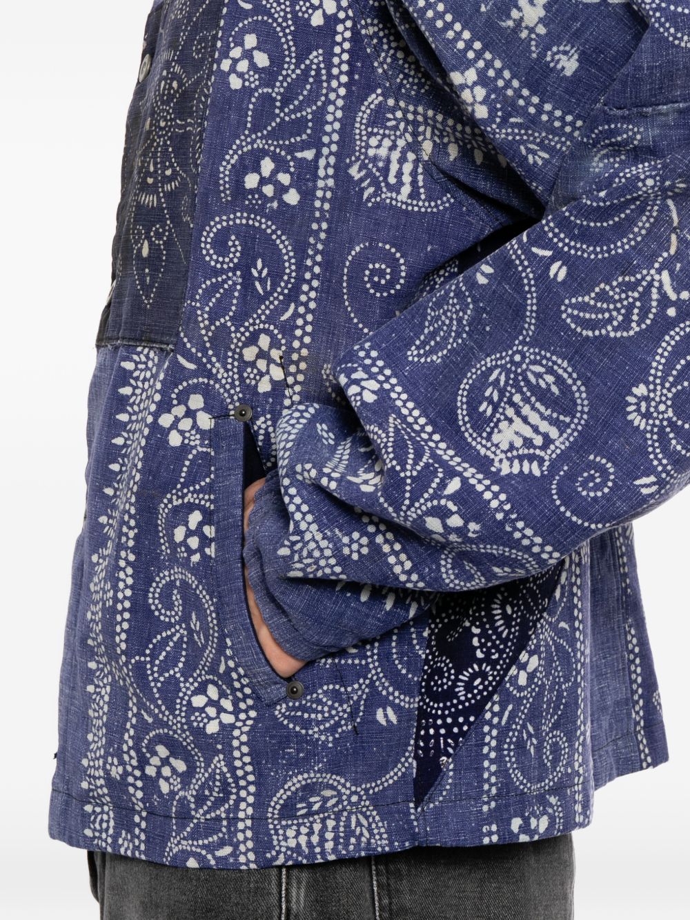 patch-work shirt jacket