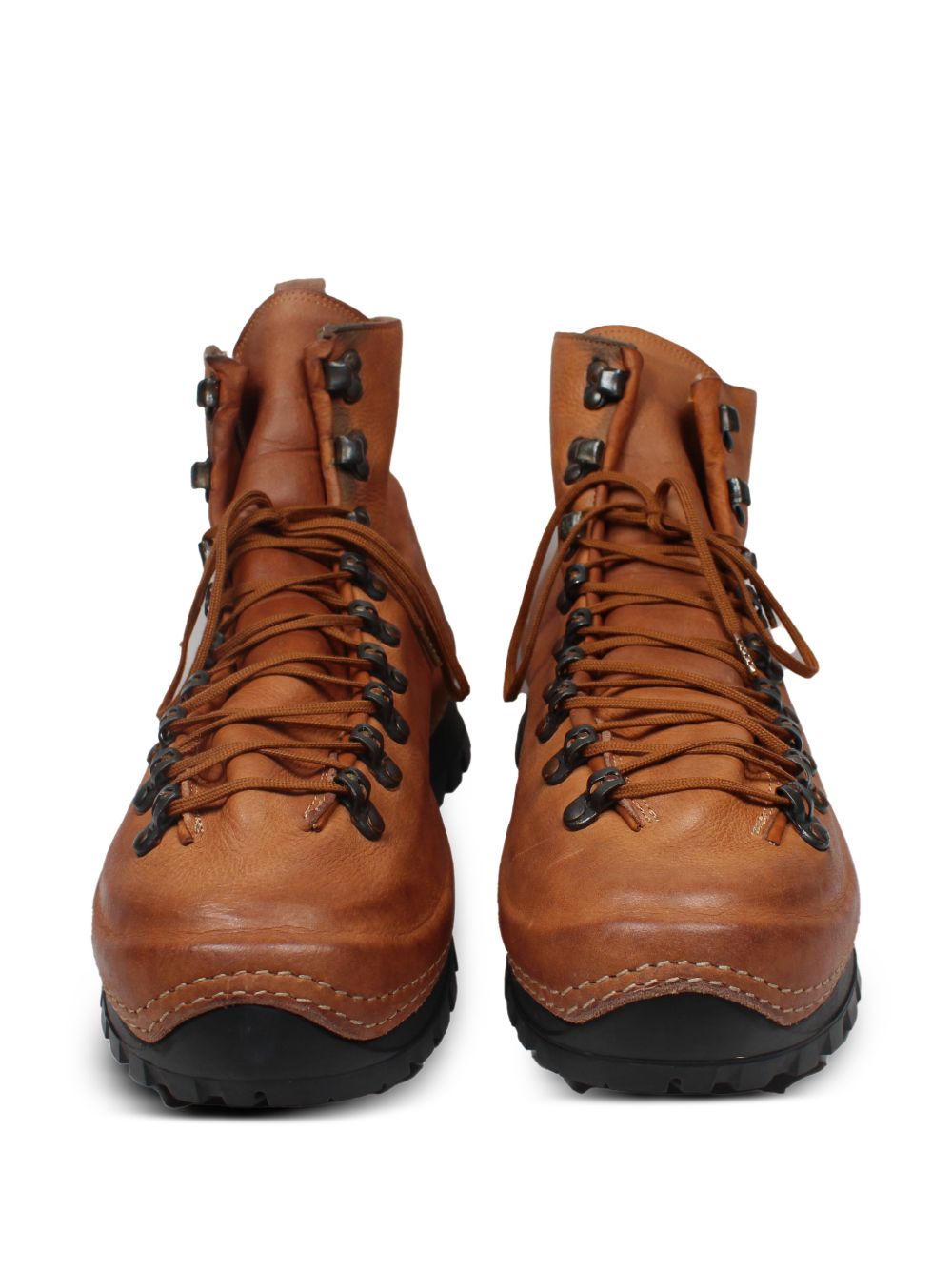 lace-up leather hiking boots