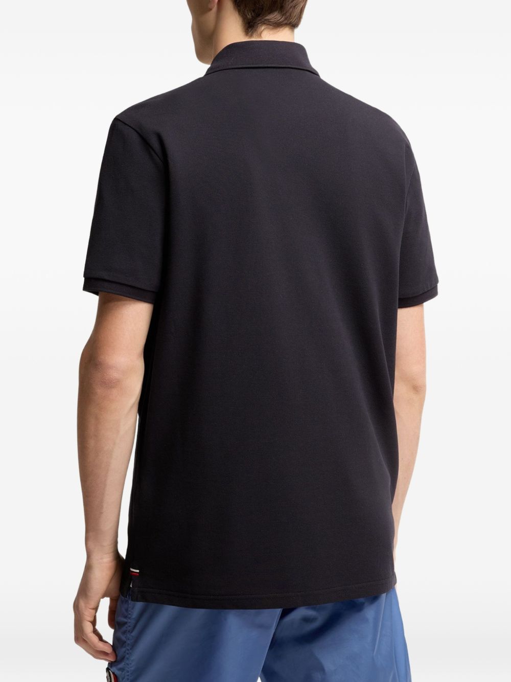 logo-patch polo shirt