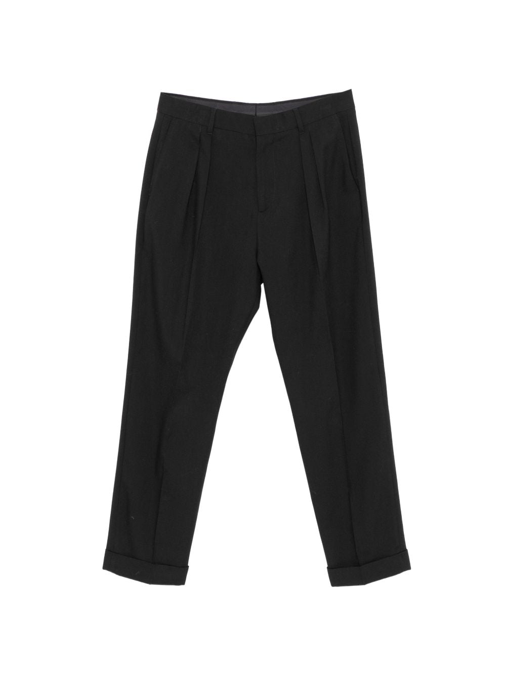 pleated wool trousers