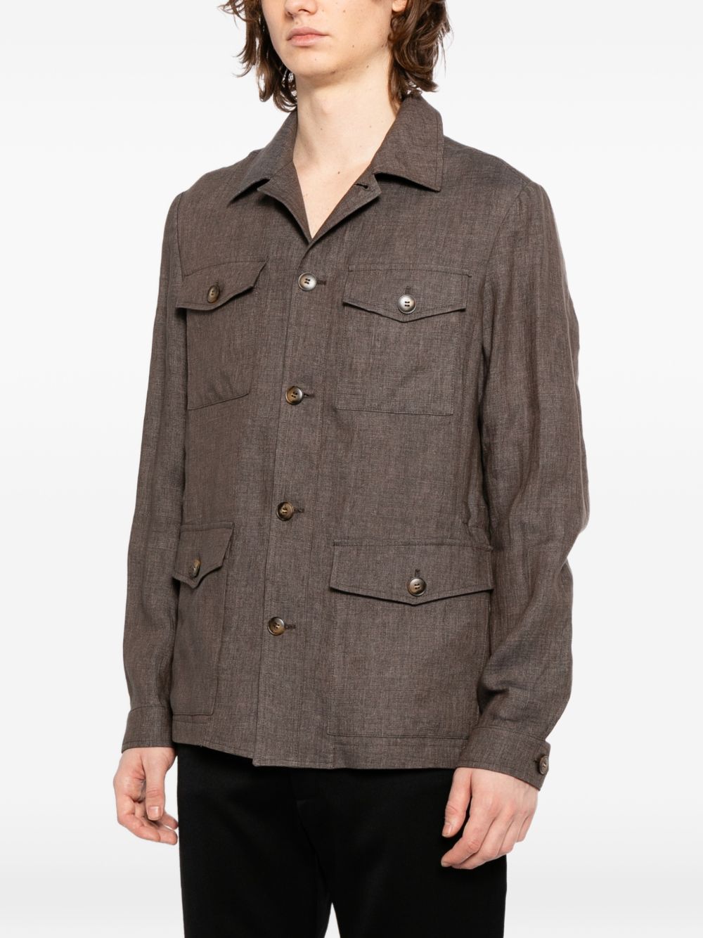 flap pockets shirt jacket