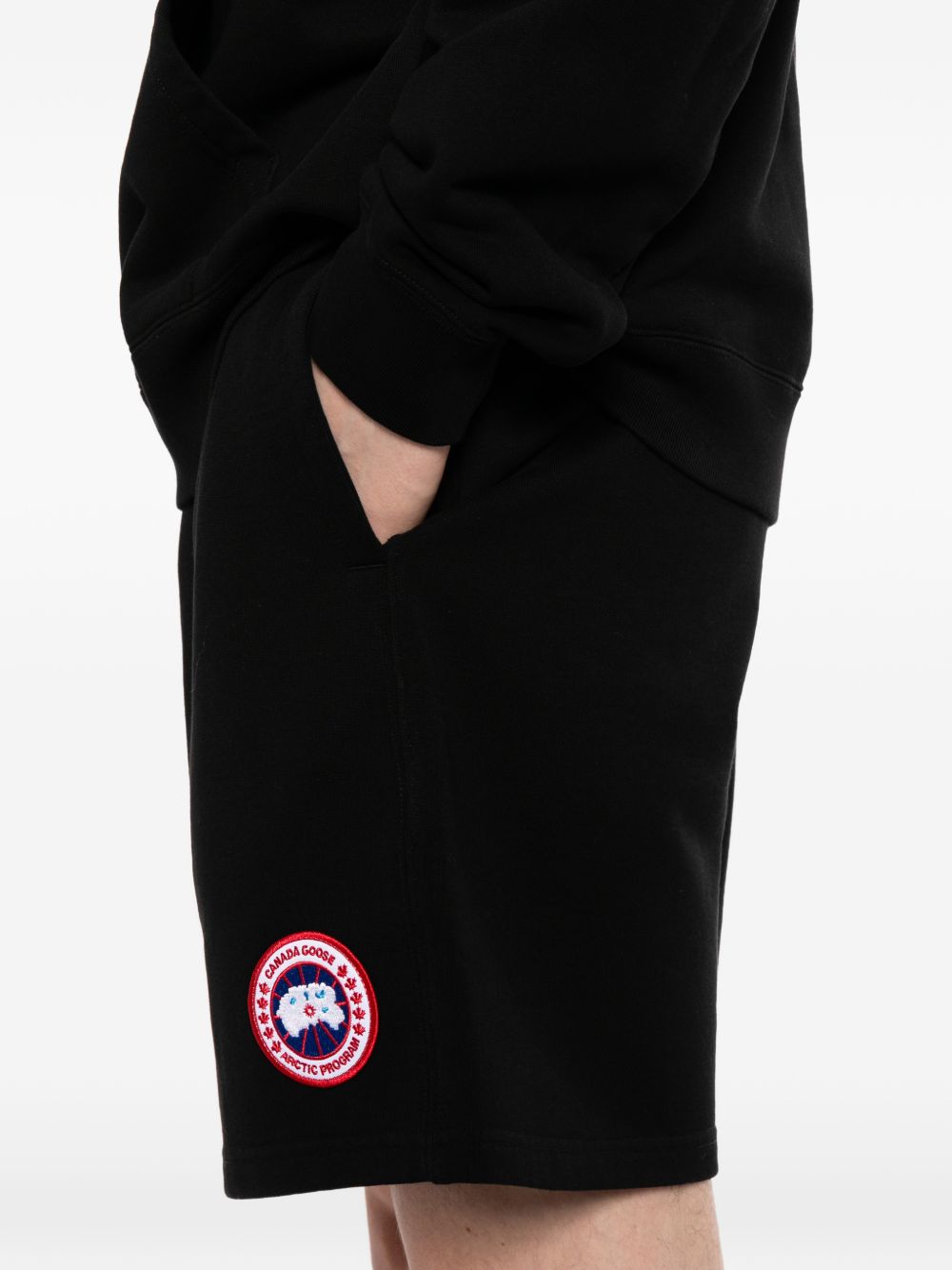 logo-patched track shorts