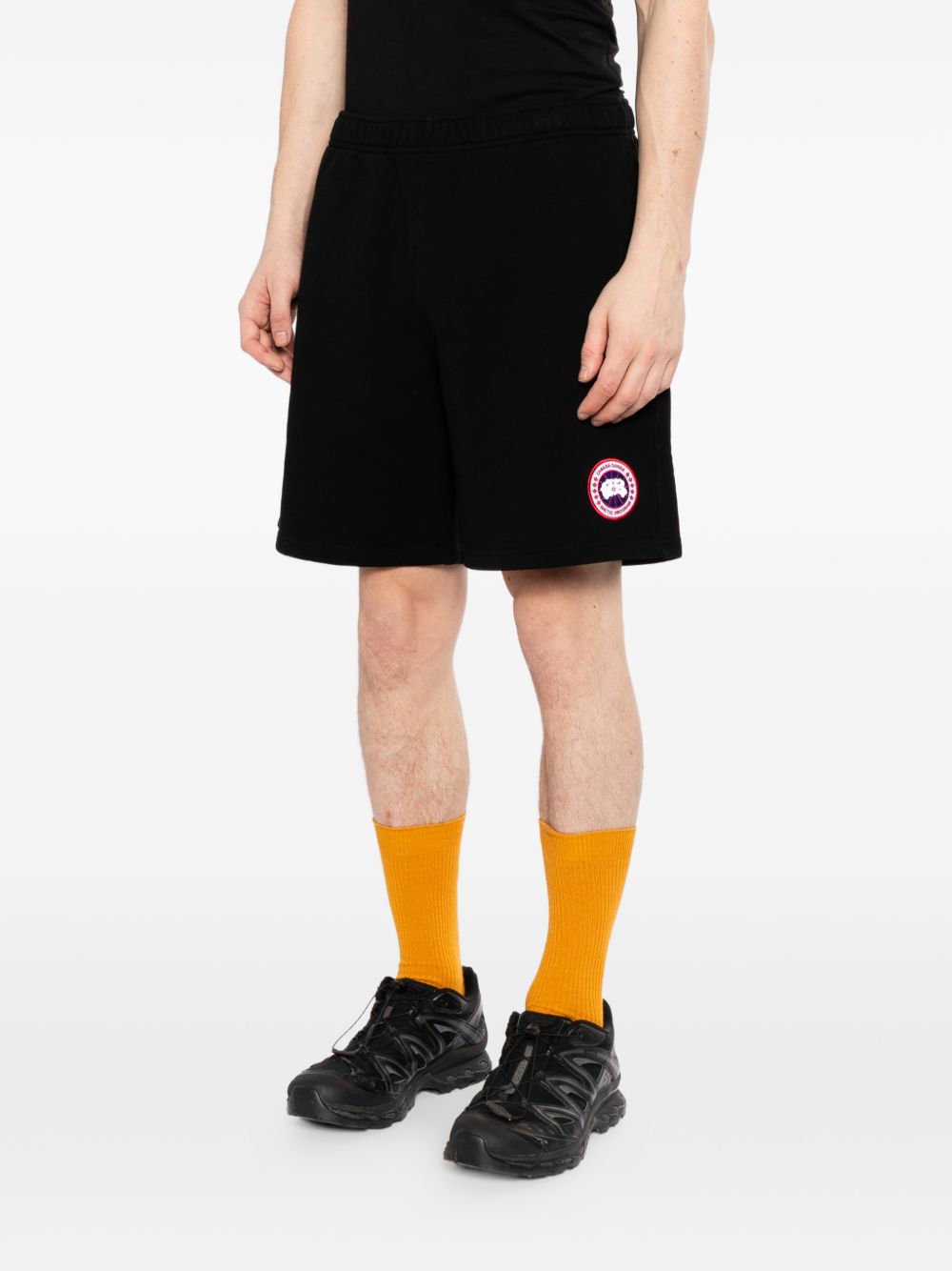 logo-patched track shorts