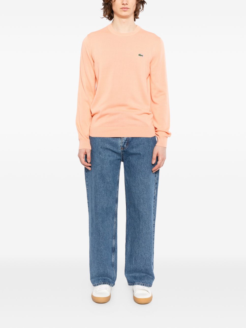 logo-patched  crew-neck sweater