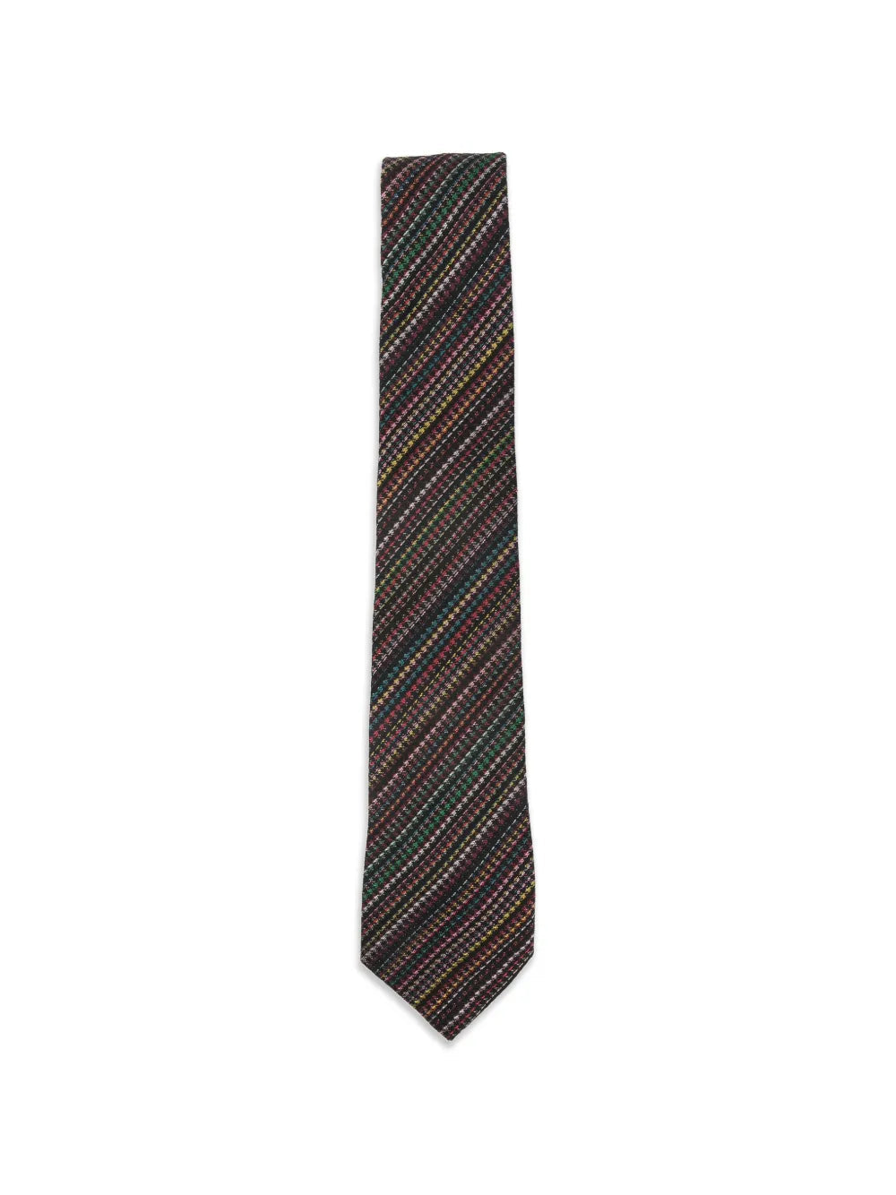 'Signature Stripe' Houndstooth Silk-Blend Tie